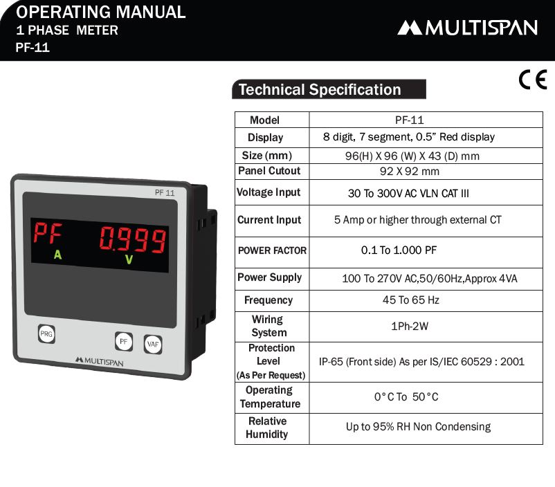 PF-11 Manual