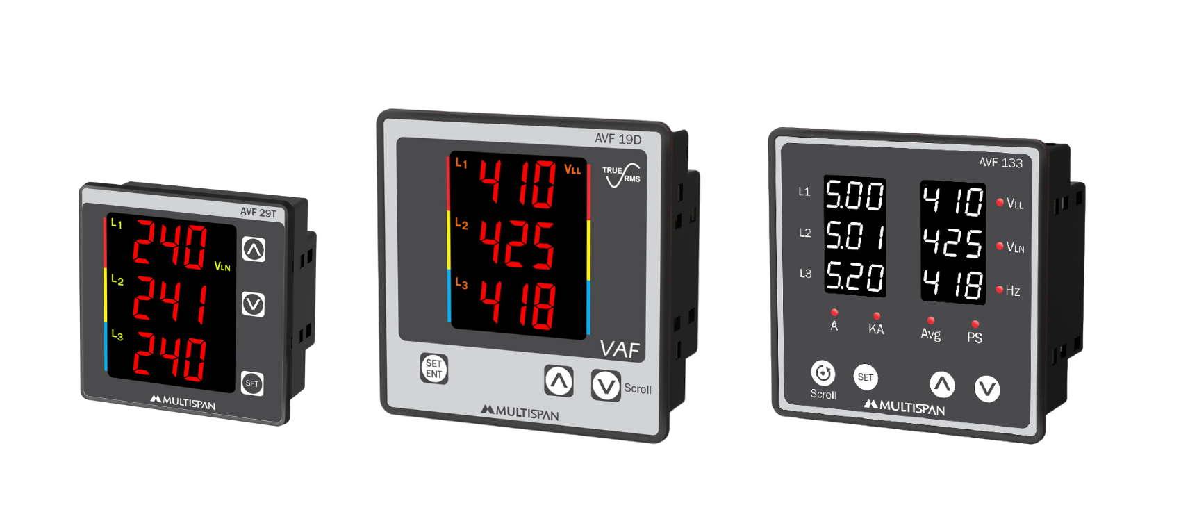 Digital AVF Meter | Power and Energy Meter | Multispan