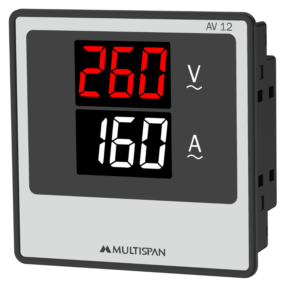 AV-12 - 1Ph Ampere + Volt Combined Meter - product image